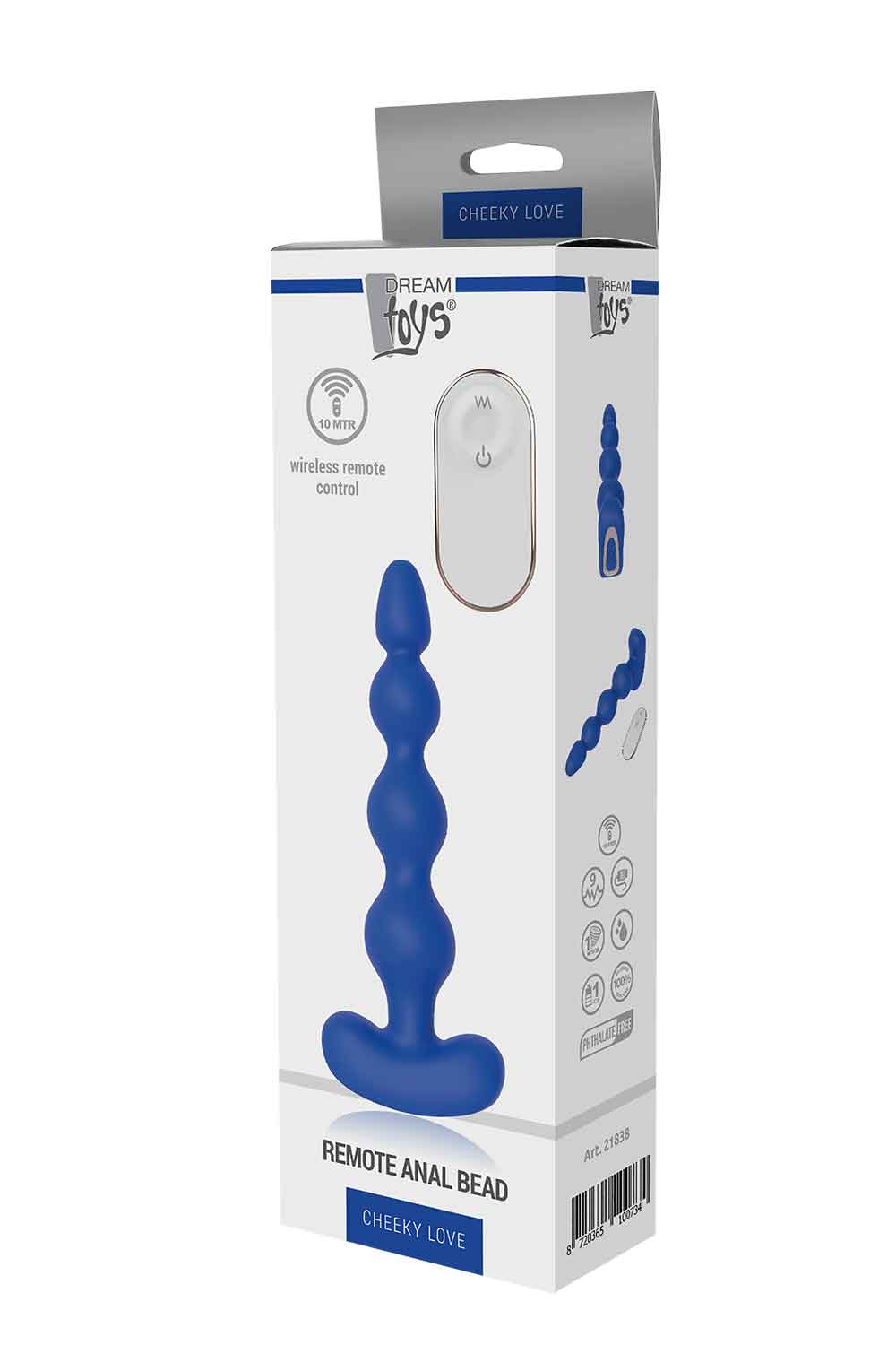 Dt21838 Анальний стимулятор з дистанційним управлінням Dream Toys CHEEKY LOVE REMOTE ANAL BEAD