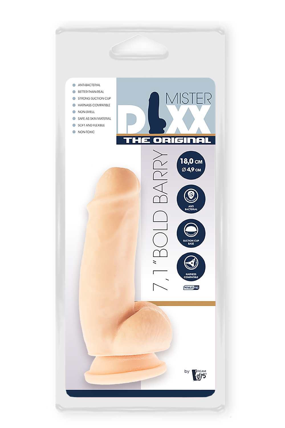 Гнучкий фалоімітатор DREAM TOYS Mr. DIXX BOLD BARRY 7.1INCH DILDO