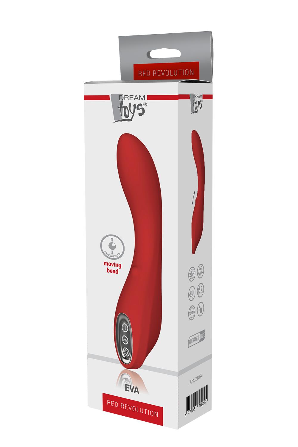 Dt21854 вібратор з рухомим кулькою Dream Toys RED REVOLUTION EVA