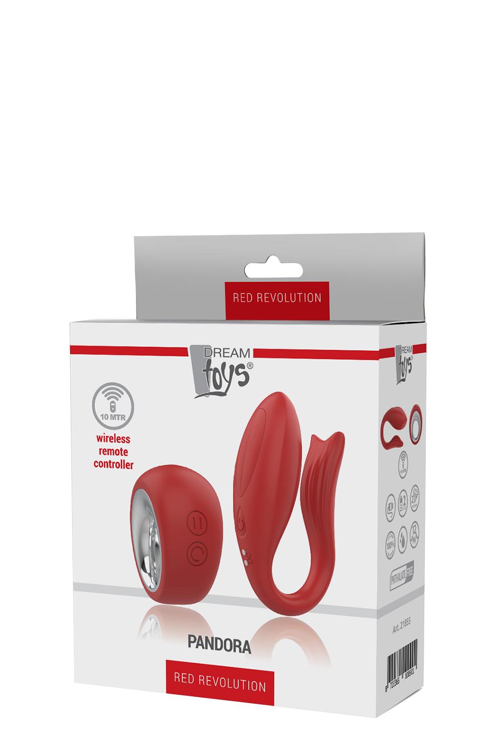 Dt21855 вібратор для пар бездротовим пультом управління Dream Toys RED REVOLUTION PANDORA