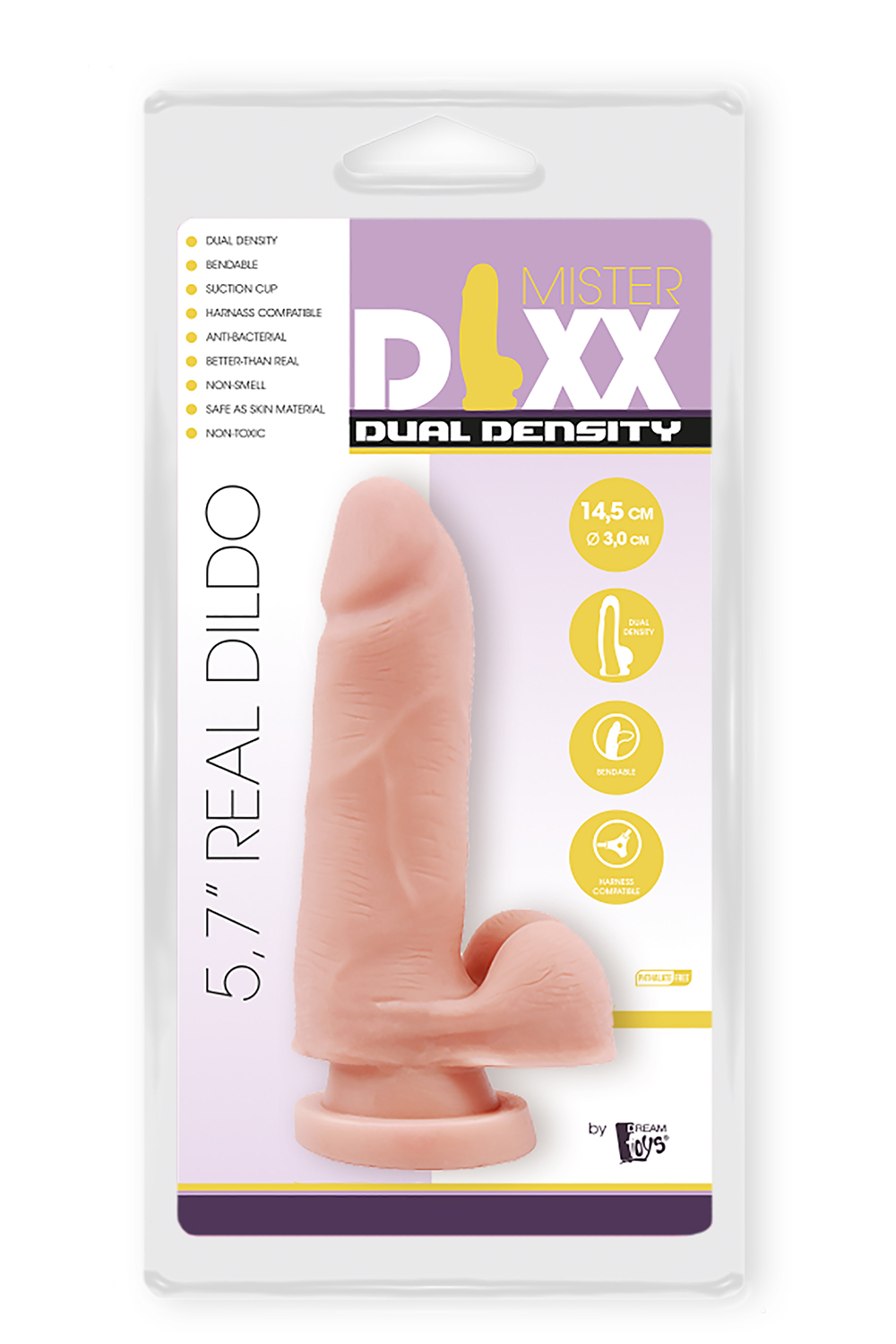 Фаллоимитатор с двойной плотностью MR. DIXX 5.7INCH DUAL DENSITY DILDO