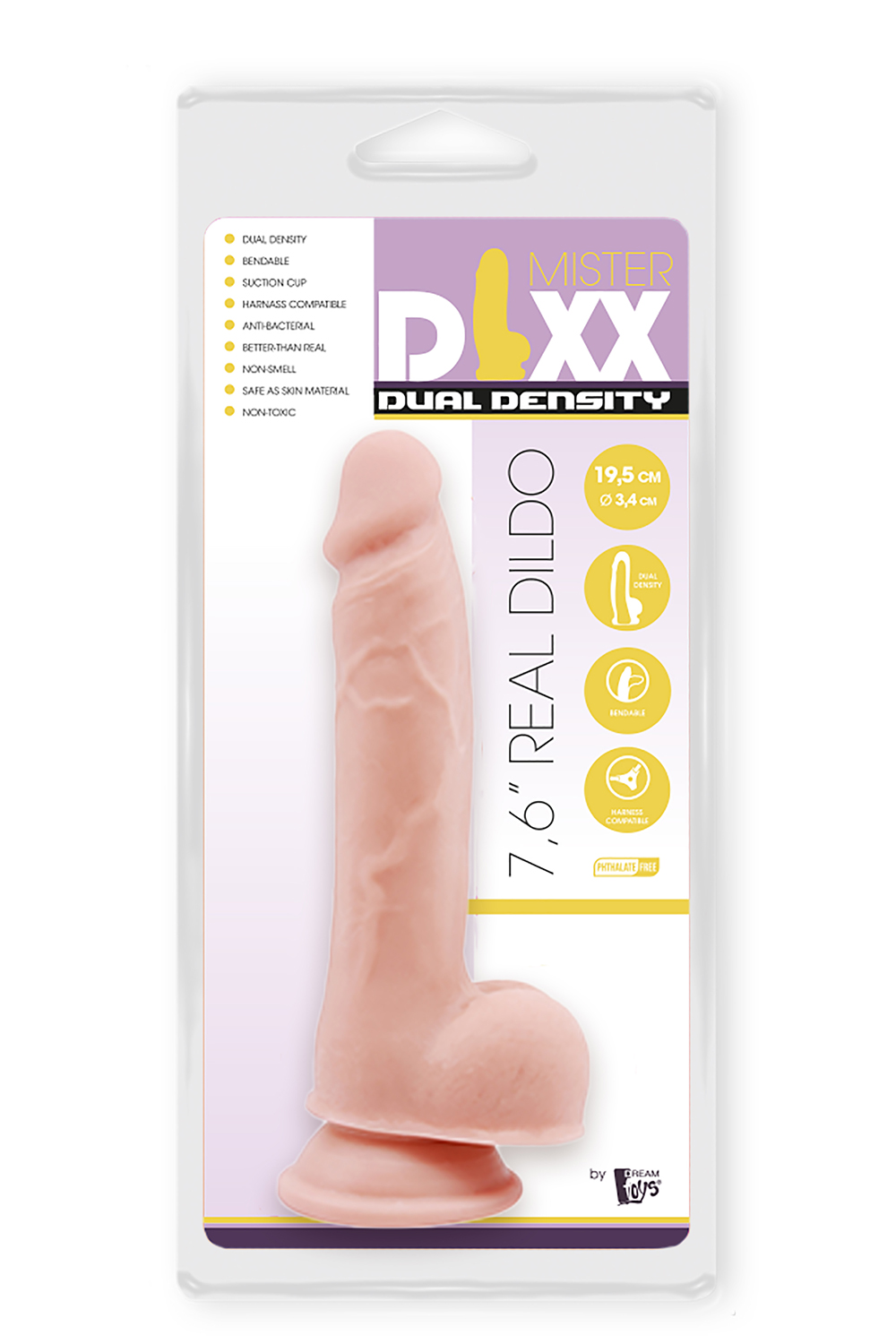 Фалоімітатор з подвійною щільністю Mr. DIXX 7.6INCH DUAL DENSITY DILDO