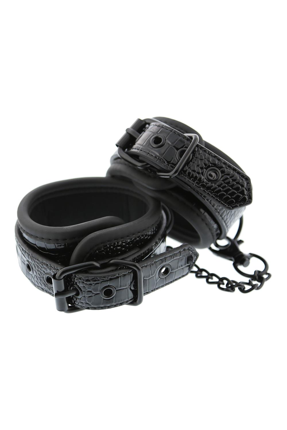 Оковы BLAZE LUXURY ANKLE CUFF CROCO BLACK