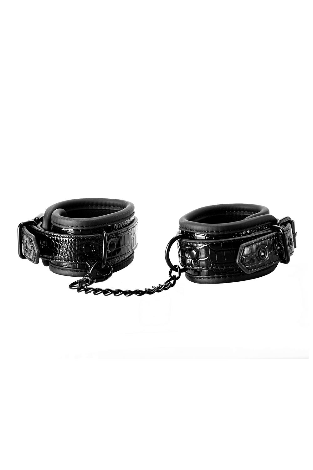 Кайдани BLAZE LUXURY ANKLE cuff CROCO BLACK