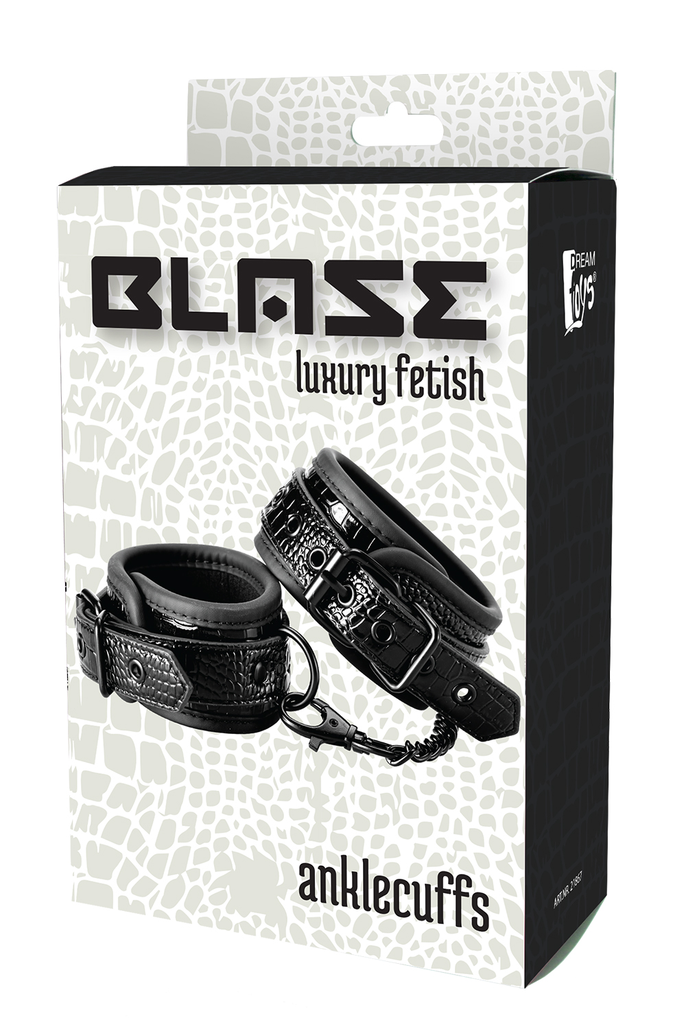 Кайдани BLAZE LUXURY ANKLE cuff CROCO BLACK