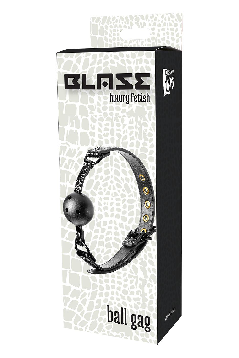 Кляп 4,7 см BLAZE LUXURY BALL GAG CROCO BLACK