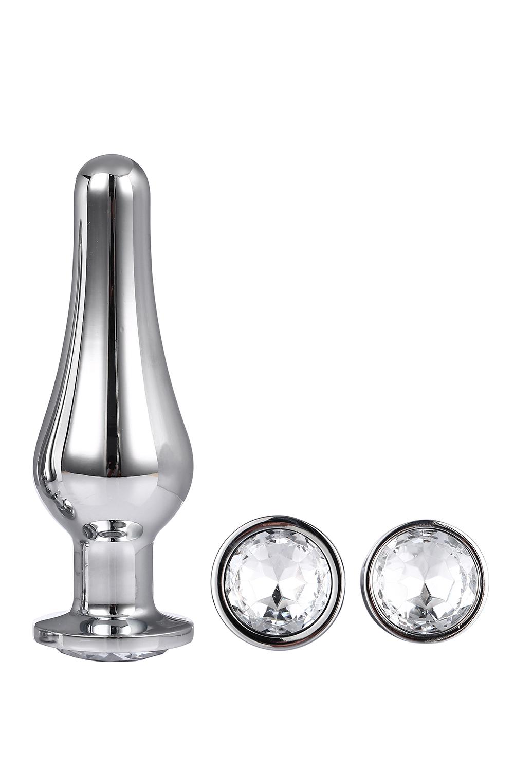 DT21874 набір анальних пробок конічної форми Dream Toys GLEAMING LOVE PLEASURE SET SILVER