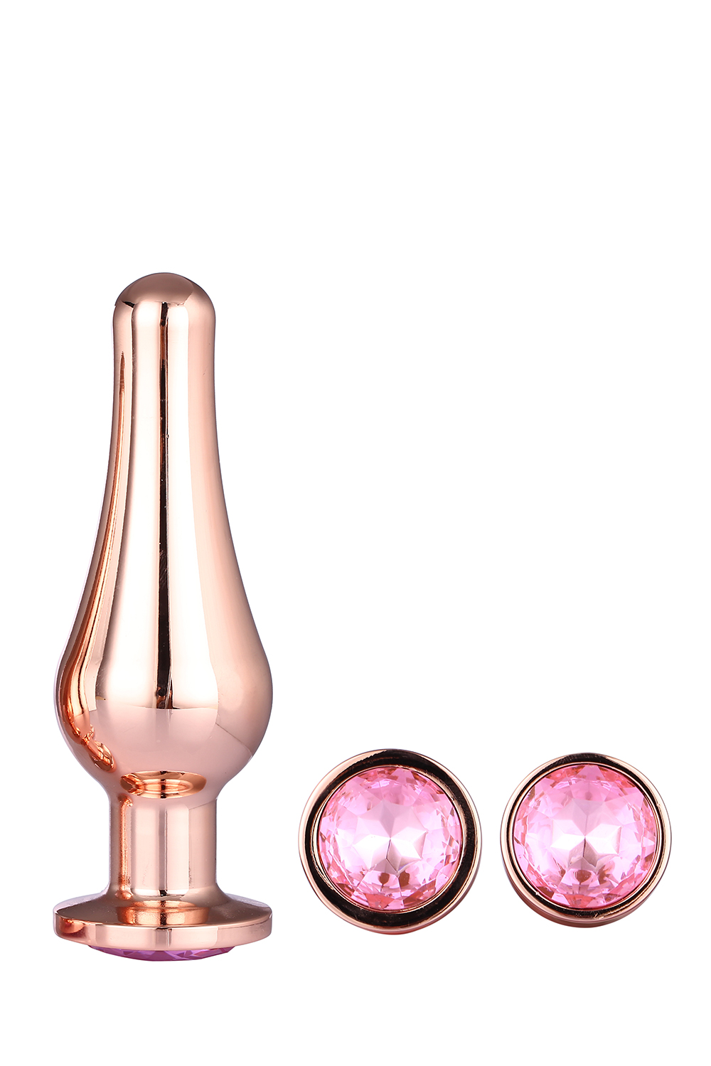 DT21875 набір анальних пробок конічної форми Dream Toys GLEAMING LOVE PLEASURE SET ROSE GOLD