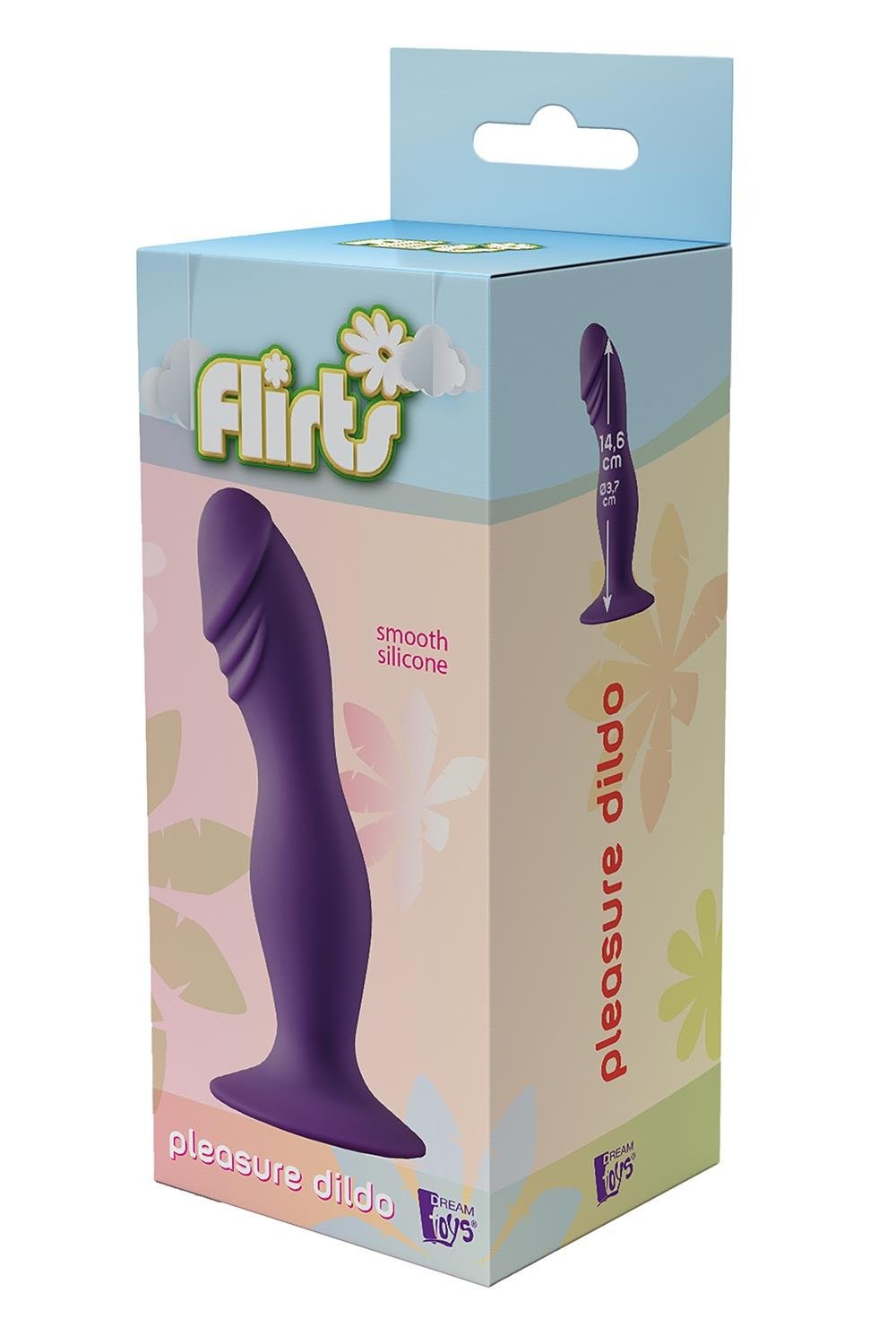Фалоімітатор Dream Toys Flirts Pleasure Dildo для точки G на присосці, фіолетовий
