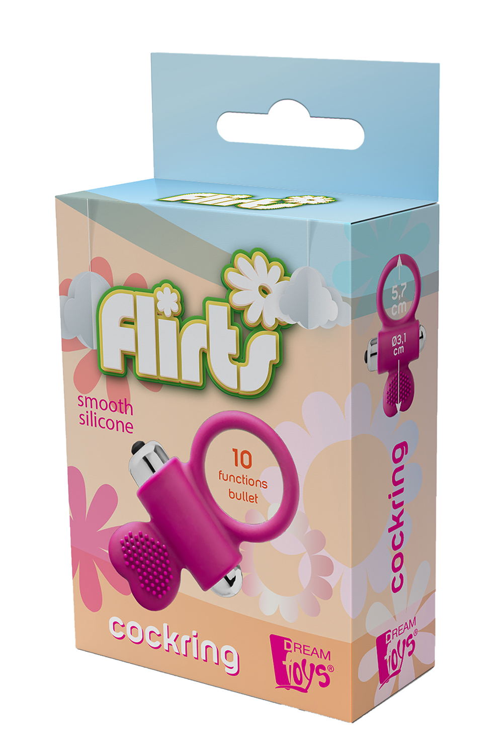 Ерекційне кільце з вібрацією Dream Toys FLIRTS COCKRING PINK
