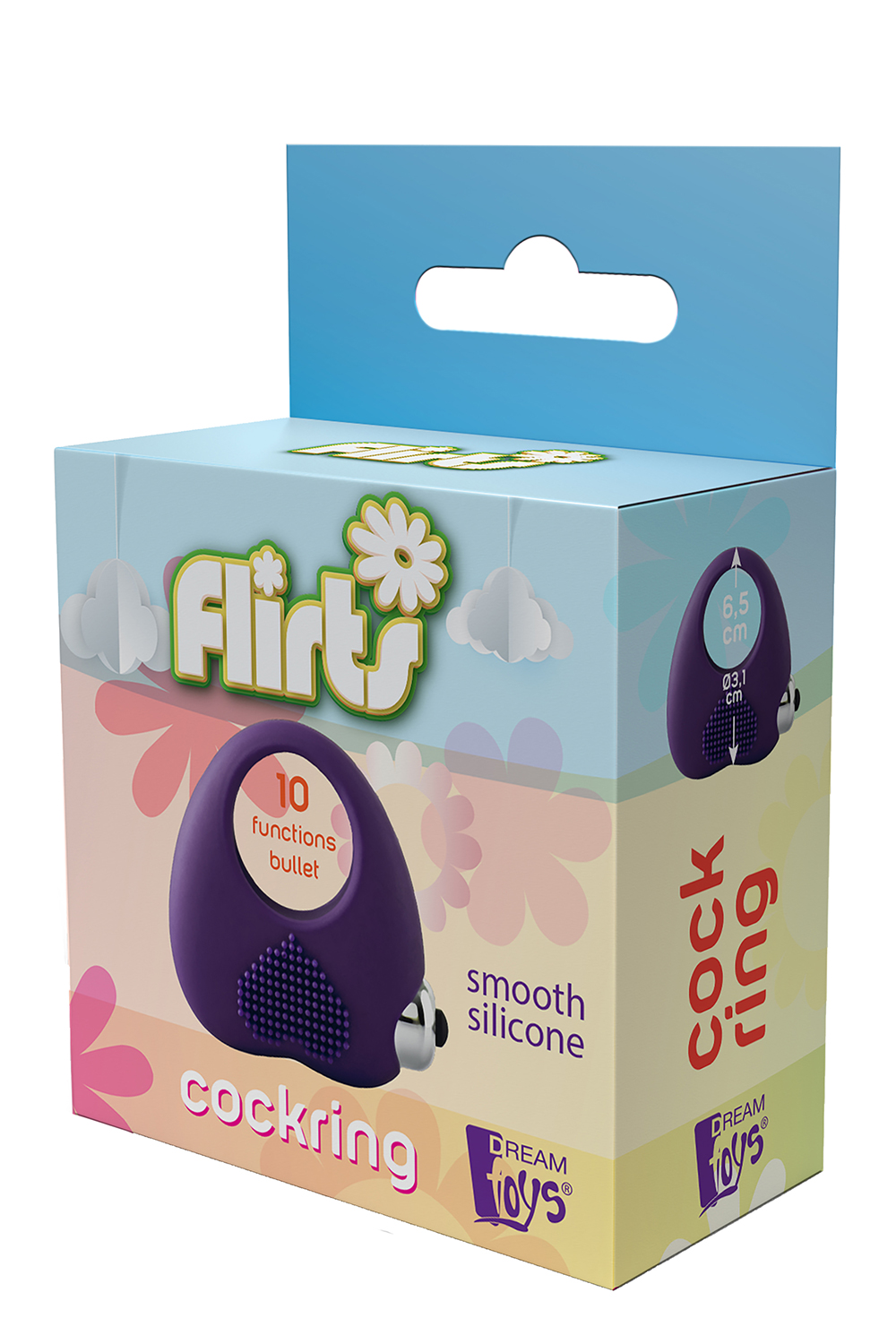 Ерекційне кільце з вібрацією Dream Toys FLIRTS COCKRING PURPLE