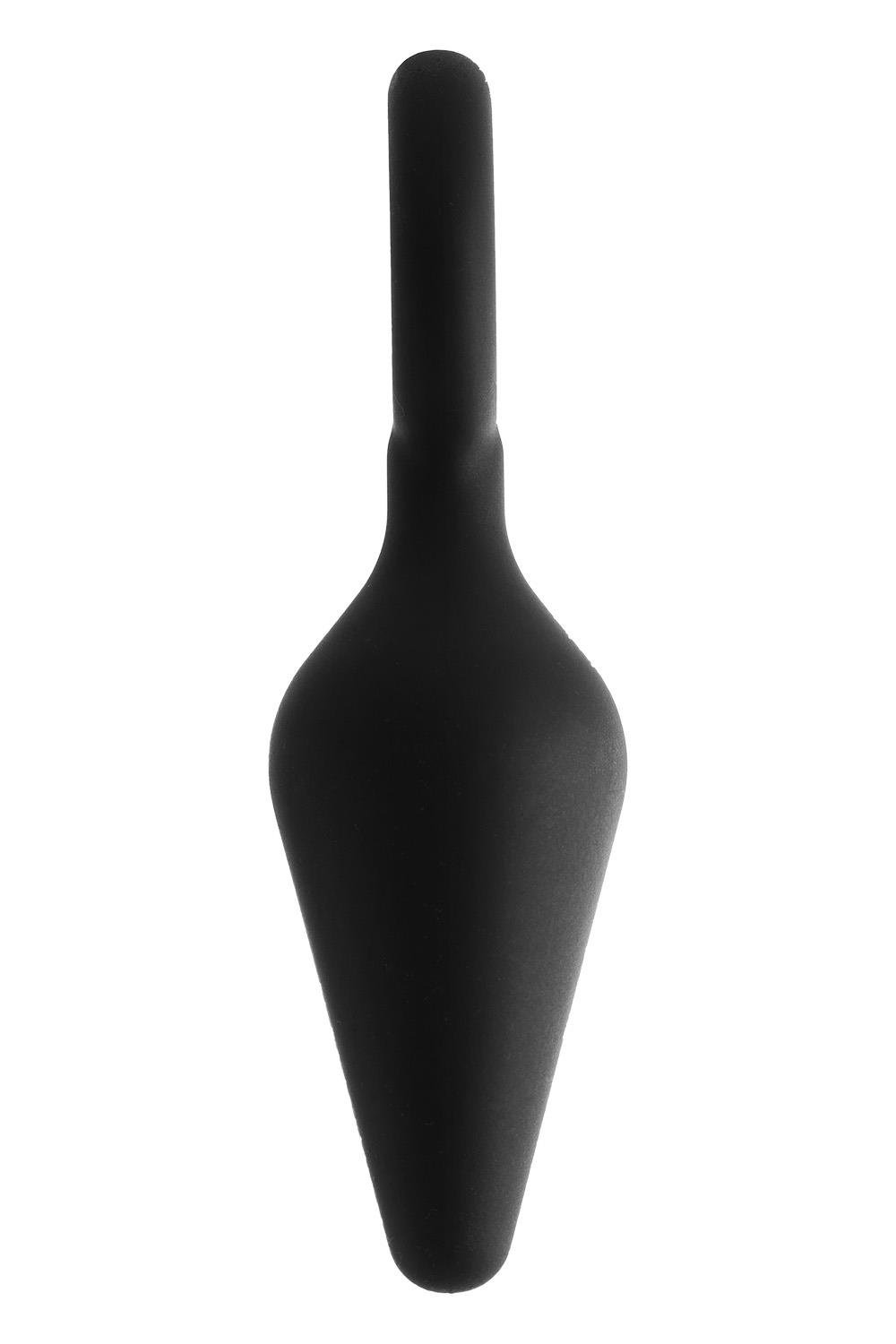 Анальная пробка черная Dreamtoys FANTASSTIC с кольцом, Medium