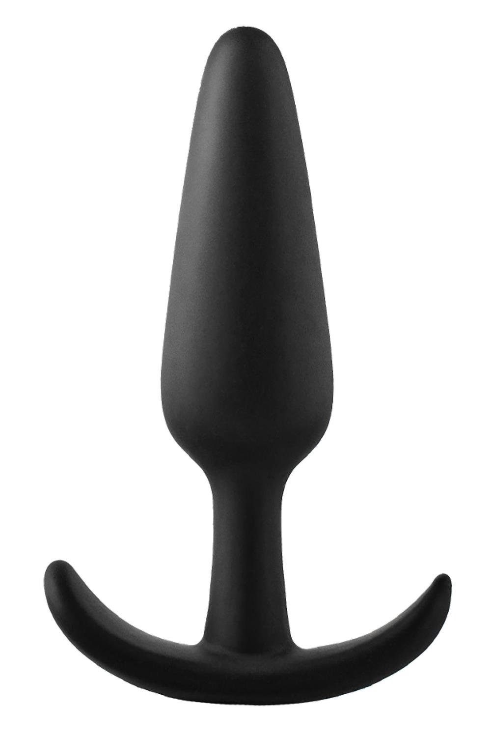 Анальний плаг черный Dreamtoys FantASStic Smooth со стопером в форме якоря, Large