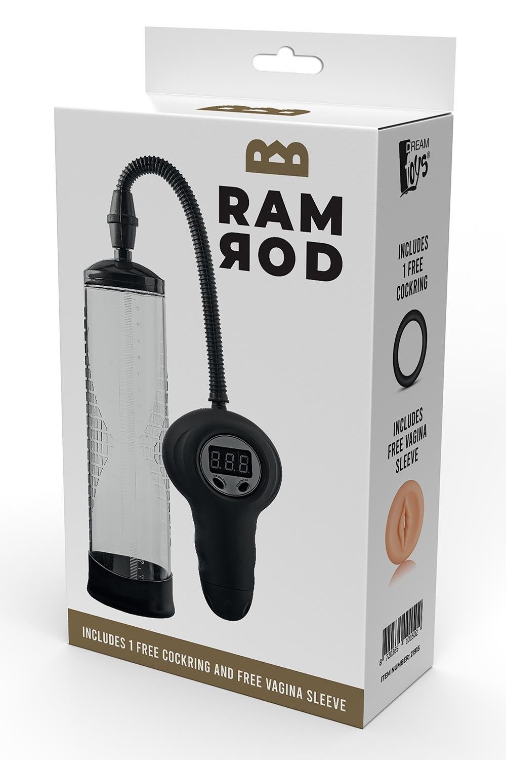 Помпа вакуумна автоматична Dreamtoys Ramrod з манометром, прозора