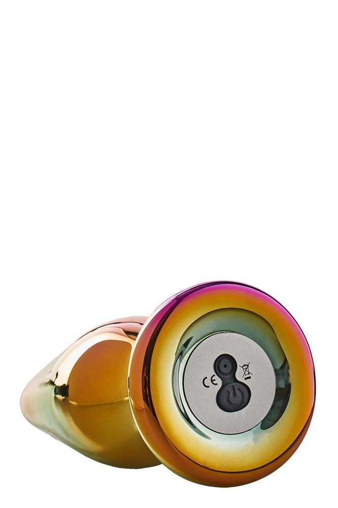 Анальна пробка з вібрацією скляна конусна Dream Toys GLAMOUR GLASS