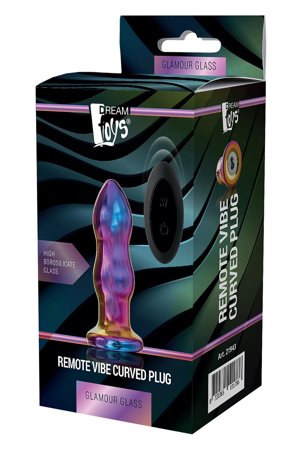Анальна пробка із вібрацією дворівнева скляна Dream Toys GLAMOUR GLASS