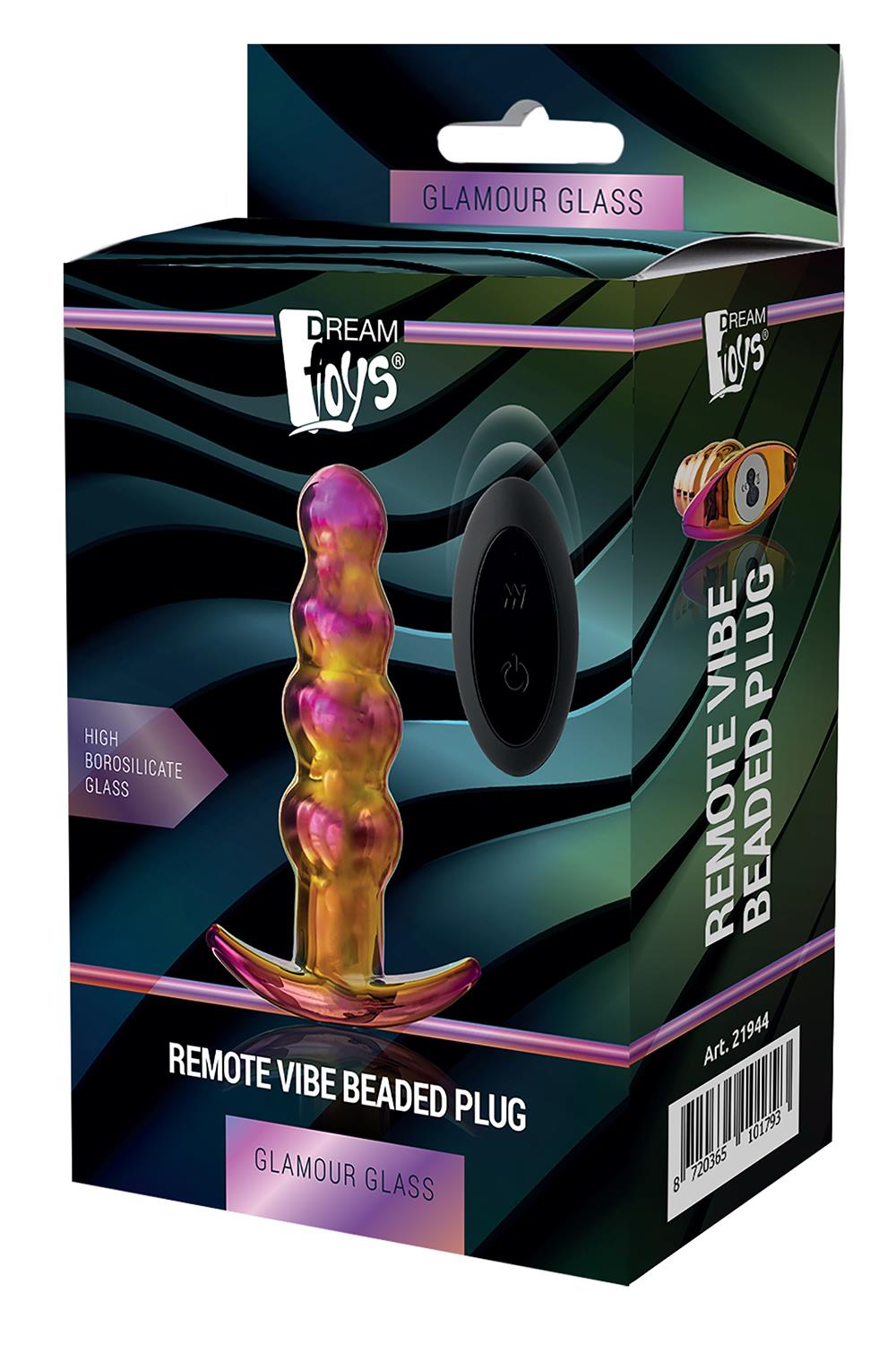 Анальна пробка із вібрацією скляна Dream Toys GLAMOUR GLASS