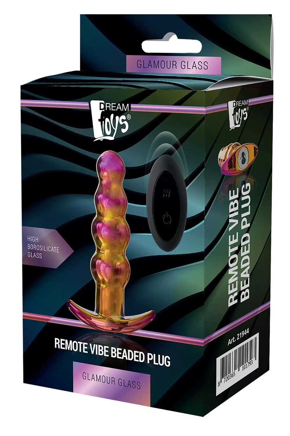 Анальна пробка із вібрацією скляна Dream Toys GLAMOUR GLASS