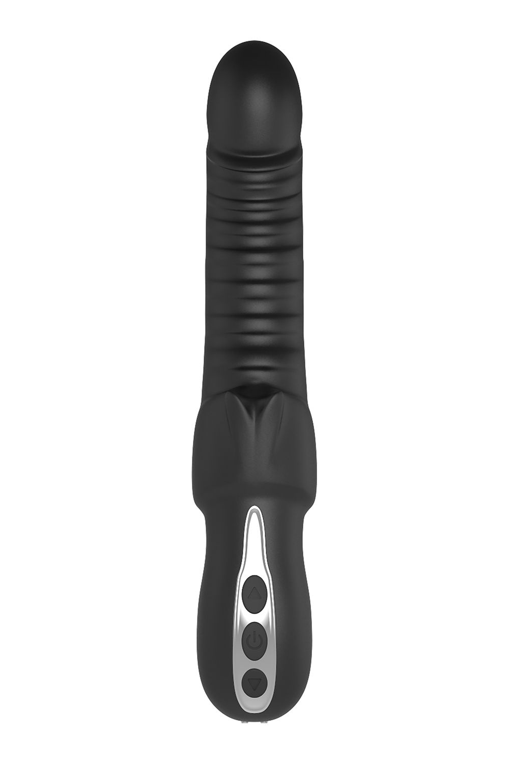 Двойной вибратор рельефный Dream Toys Midnight Magic Typhon черный, 23 х 4 см