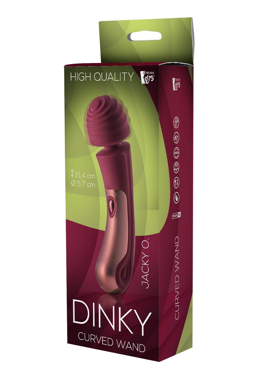 Вібратор мікрофон Dream Toys Dinky Curved Wand Jacky O бордовий