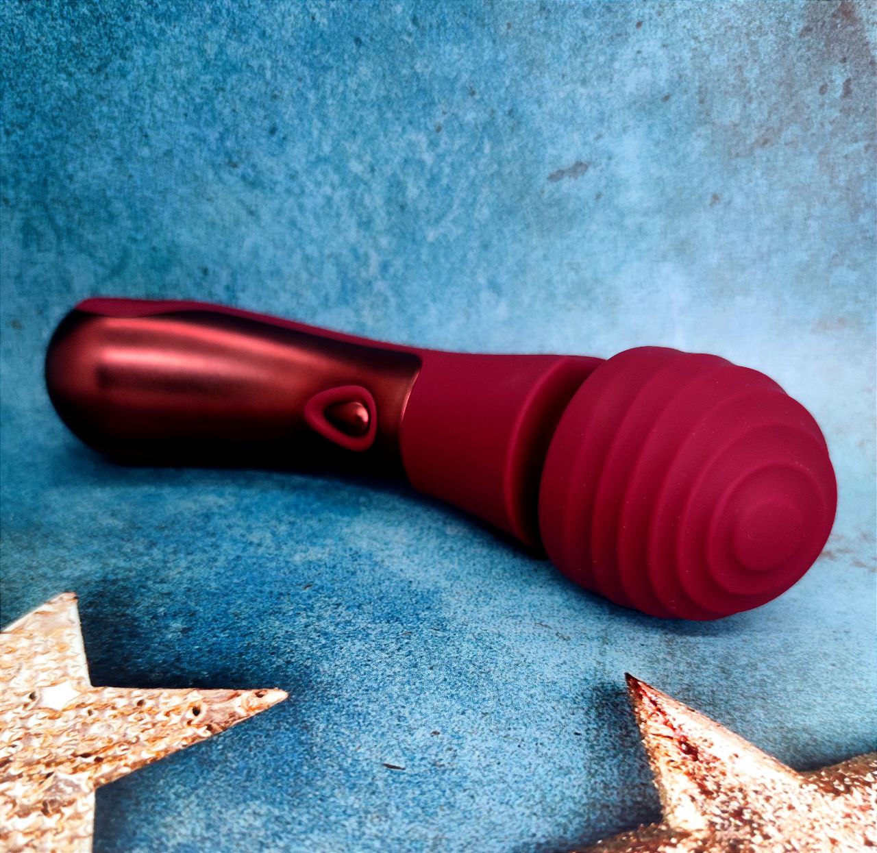 Вібратор мікрофон Dream Toys Dinky Curved Wand Jacky O бордовий