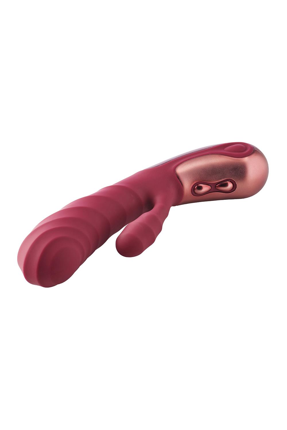 Двойной вибратор рельефный Dream Toys Dinky Duo Vibrator Jimmy K, бордовый