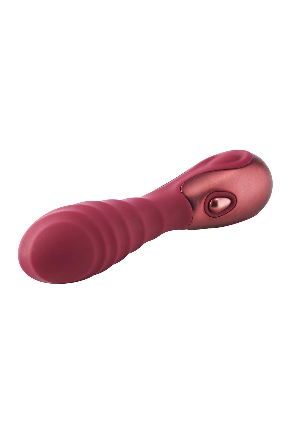 Мини вибратор рельефный Dream Toys Dinky Mini Vibrator Jody F бордовый, 12 см х 3.2 см