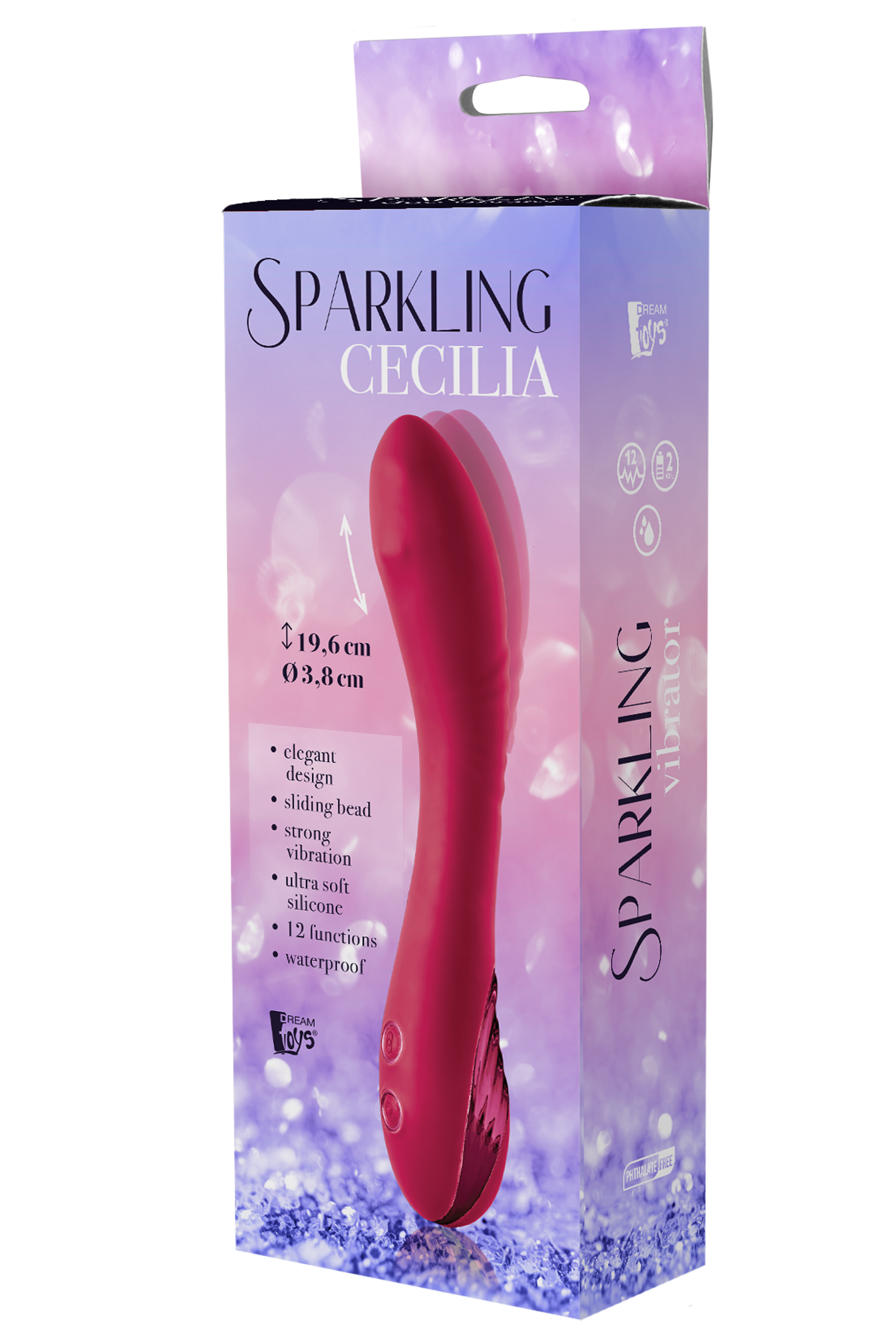 Вибратор с движущимся шариком Dream Toys SPARKLING SLIDING CECILIA
