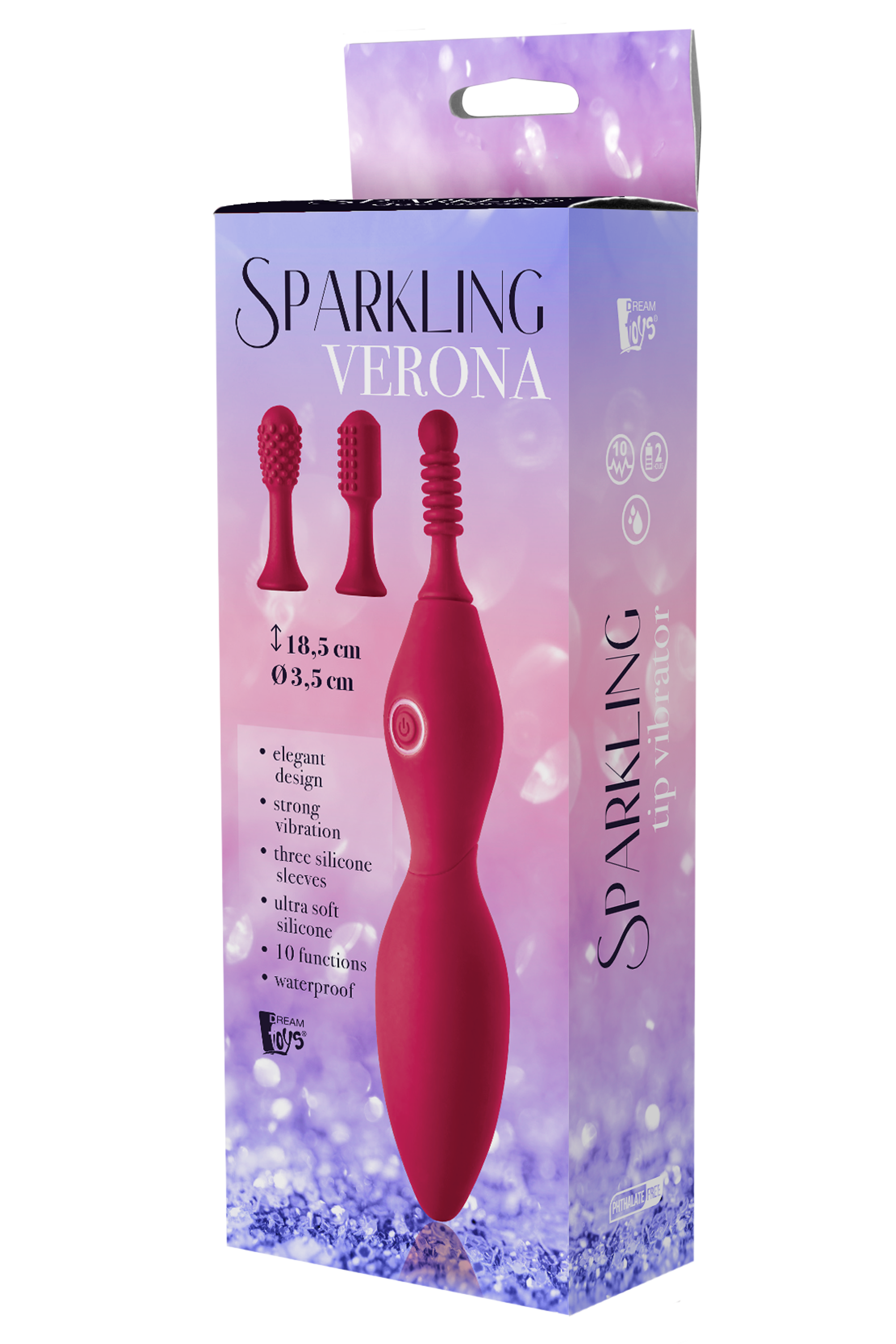 Вібратор для клітора з насадками Dream Toys SPARKLING VERONA
