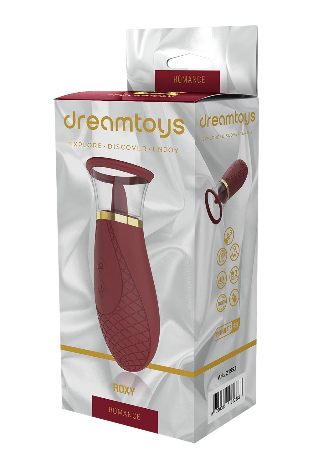 Всмоктуючий стимулятор із рухомим язичком Dream Toys ROMANCE ROXY