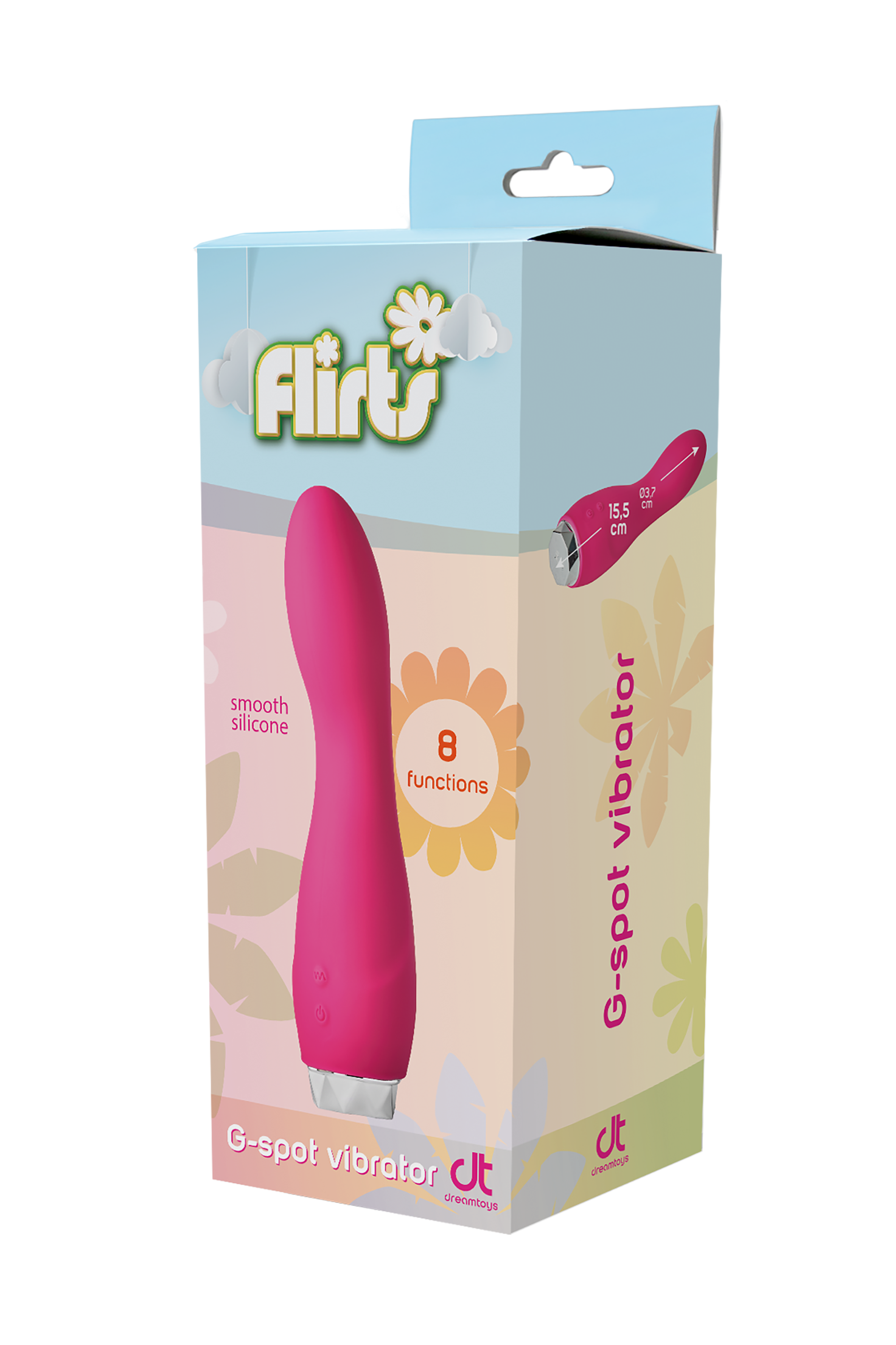 Вібратор для точки G Dream Toys Flirts G-Spot, рожевий, 17 см х 3 см