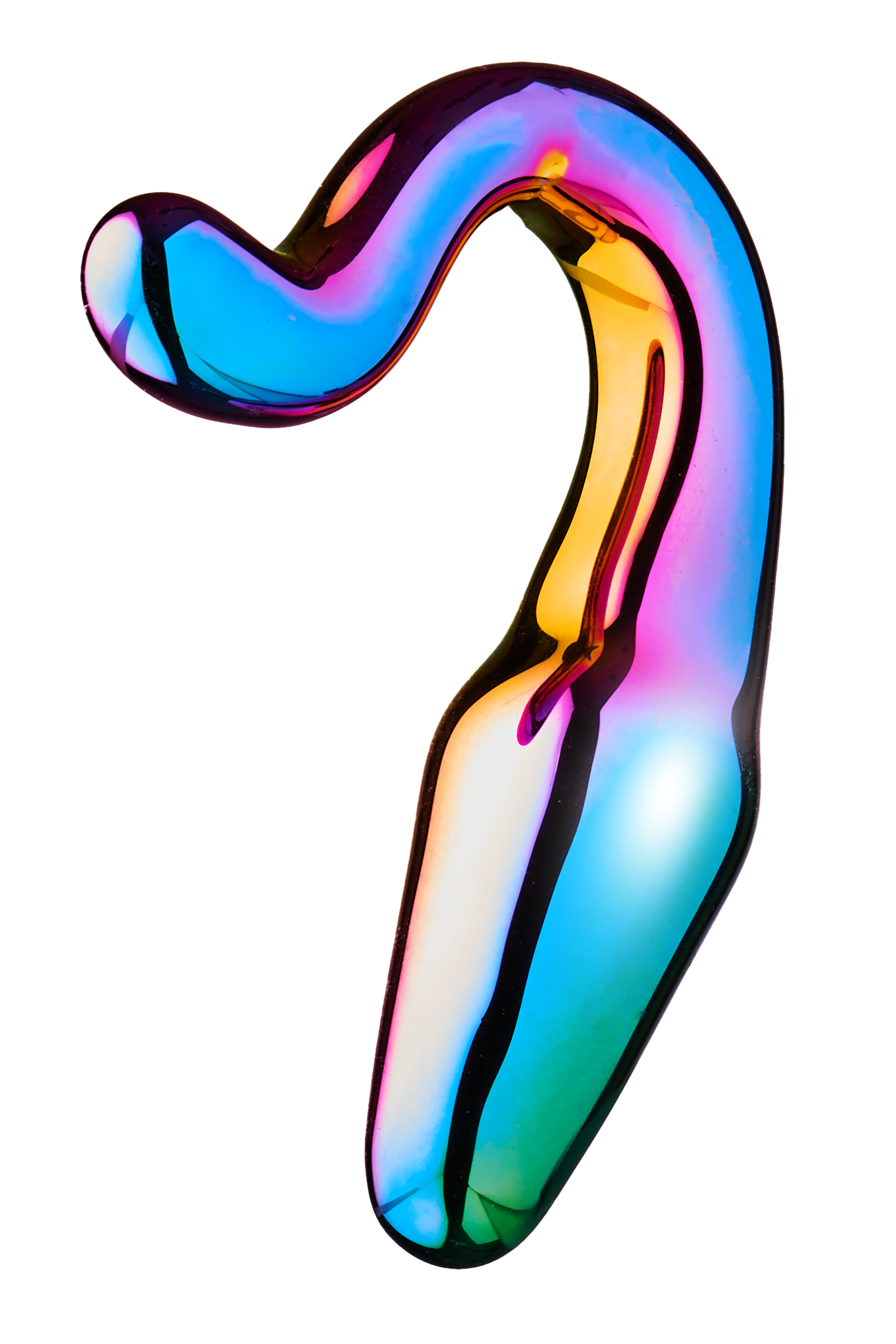 Анальний плаг із боросиліктного скла GLAMOUR GLASS SLEEK ANAL TAIL PLUG