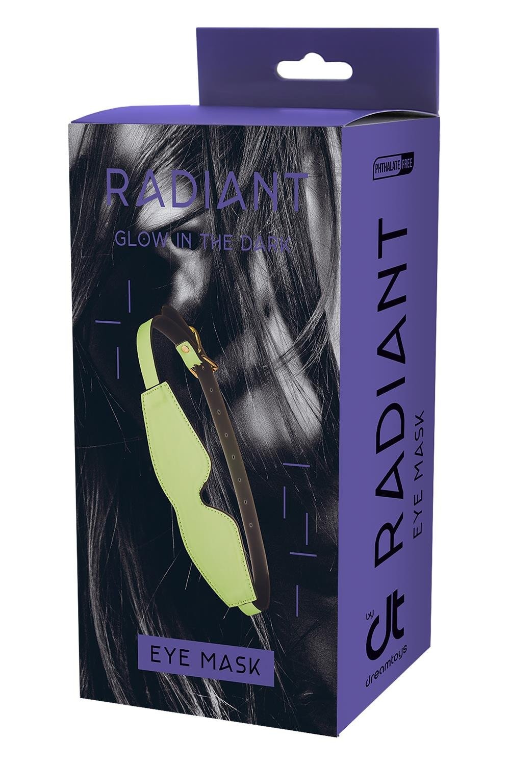 Маска люминесцентная с закрытыми глазами Dreamtoys Radiant Glow In The Dark с золотистой фурнитурой