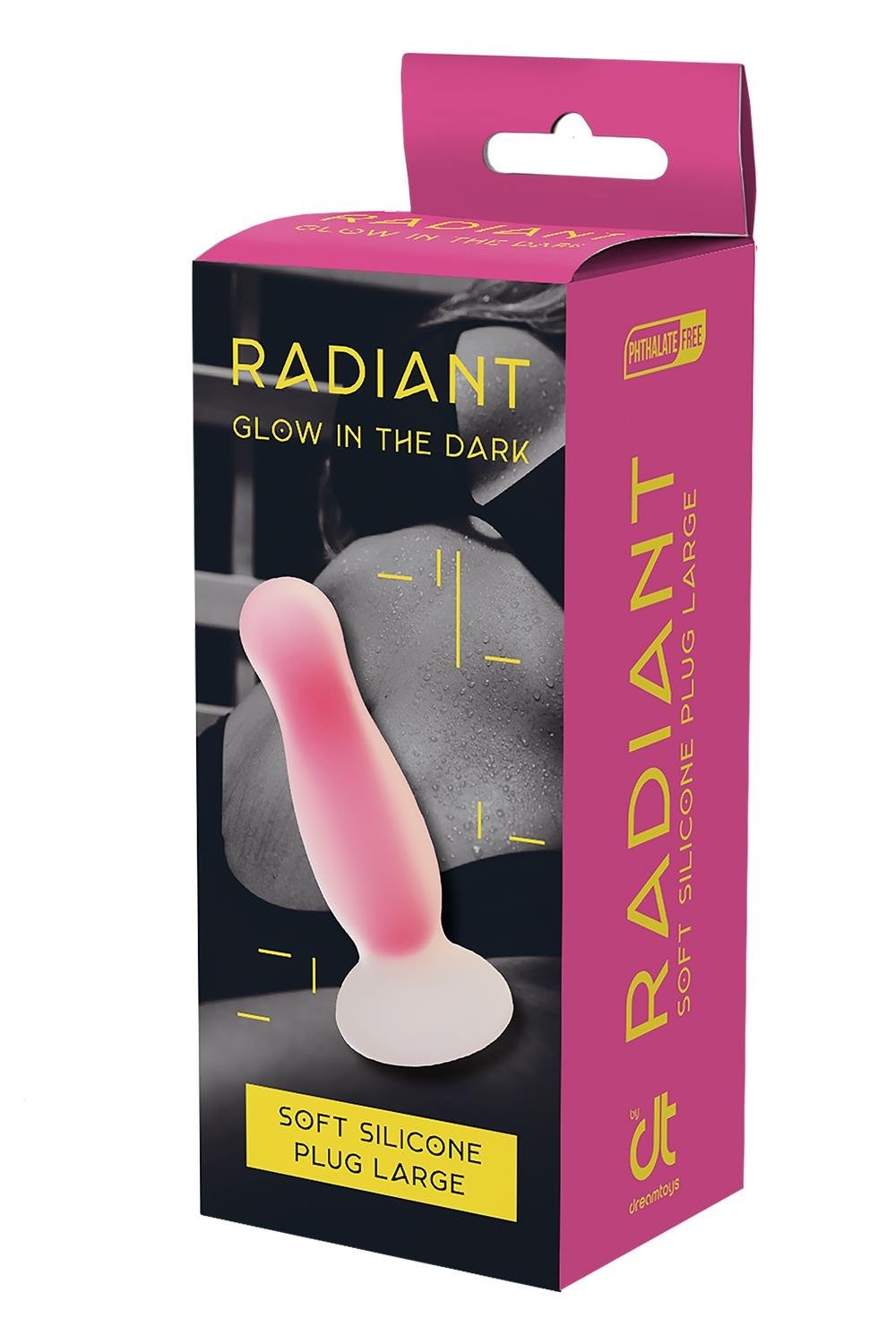 Анальна пробка люмінесцентна Dream Toys RADIANT Glow In The Dark рожева, L