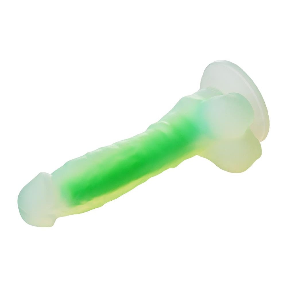 Фаллоімітатор люмінесцентний на присосці Dream Toys RADIANT Glow In The Dark зелений, S