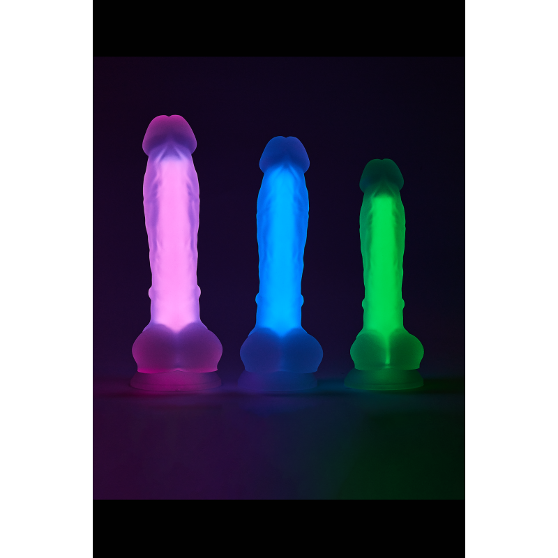 Фалоімітатор люмінесцентний на присосці Dream Toys RADIANT Glow In The Dark синій, М