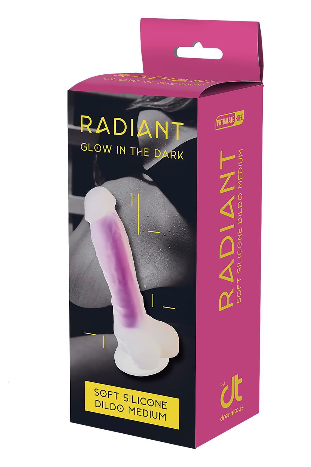 Фалоімітатор люмінесцентний на присосці Dream Toys RADIANT Glow In The Dark синій, М