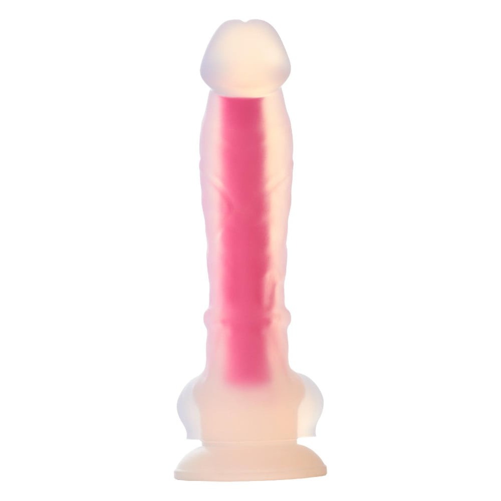 Фаллоімітатор люмінесцентний на присосці Dream Toys RADIANT Glow In The Dark рожевий