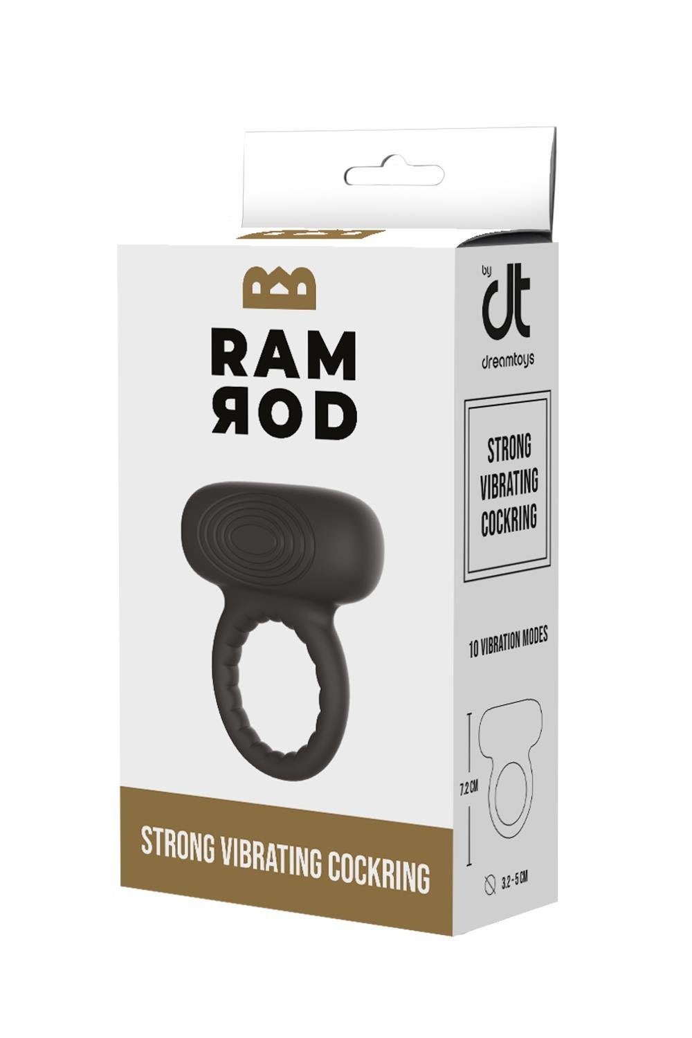 Ерекційне кільце для пеніса з вібрацією Dream Toys RAMROD чорне