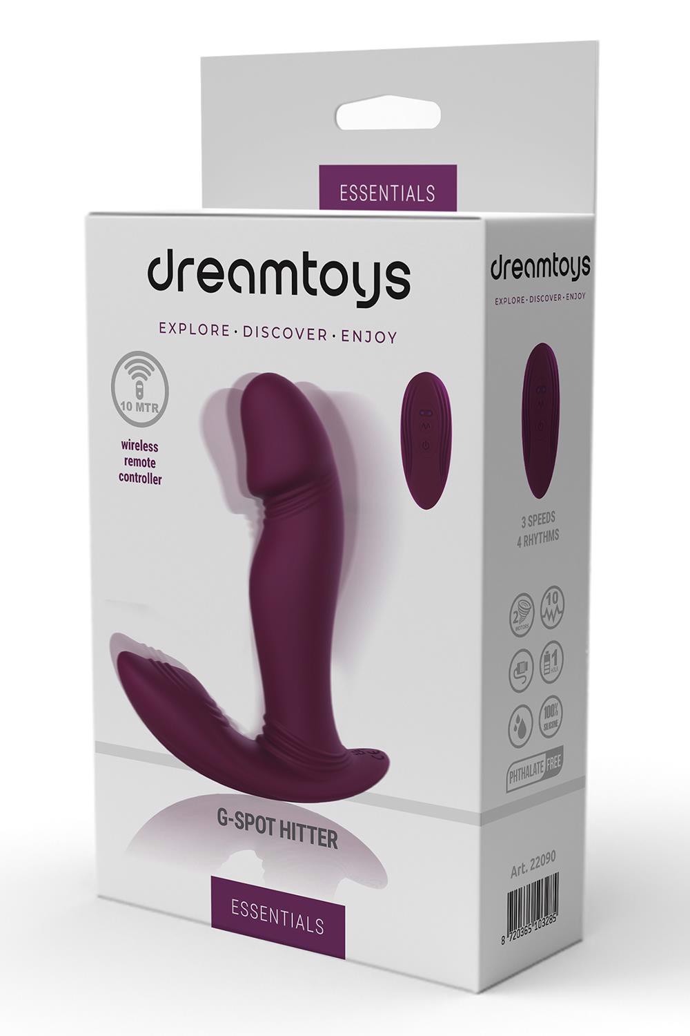 Стимулятор точки G Dream Toys Essentials з дистанційним керуванням та погладжуючими рухами