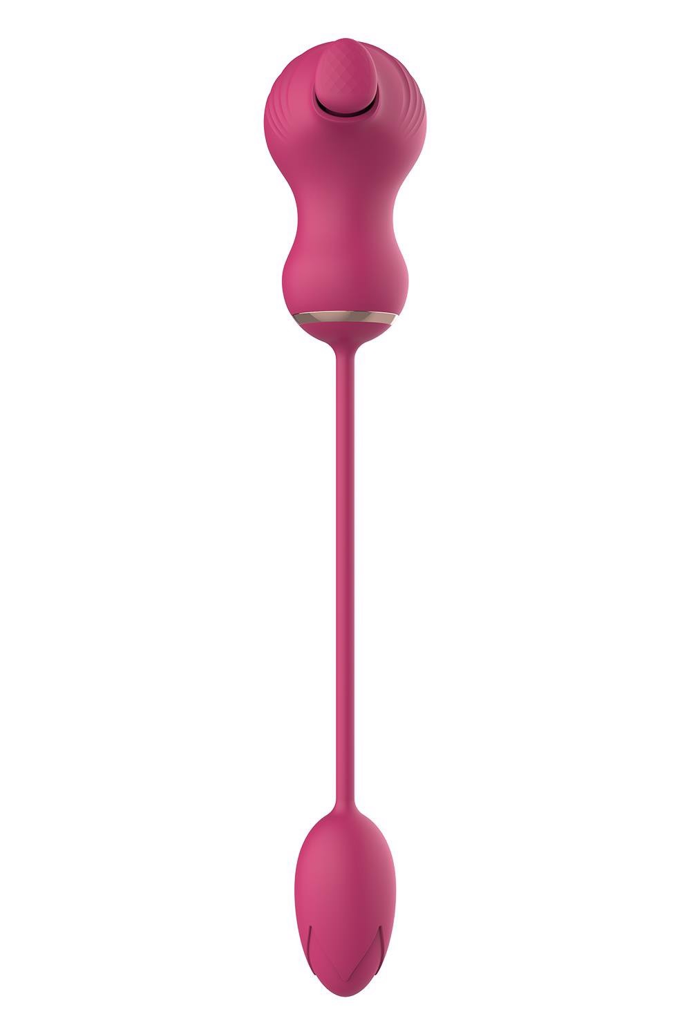Гнучкий подвійний стимулятор та вібраційне яйце Dream Toys Essentials, рожевий