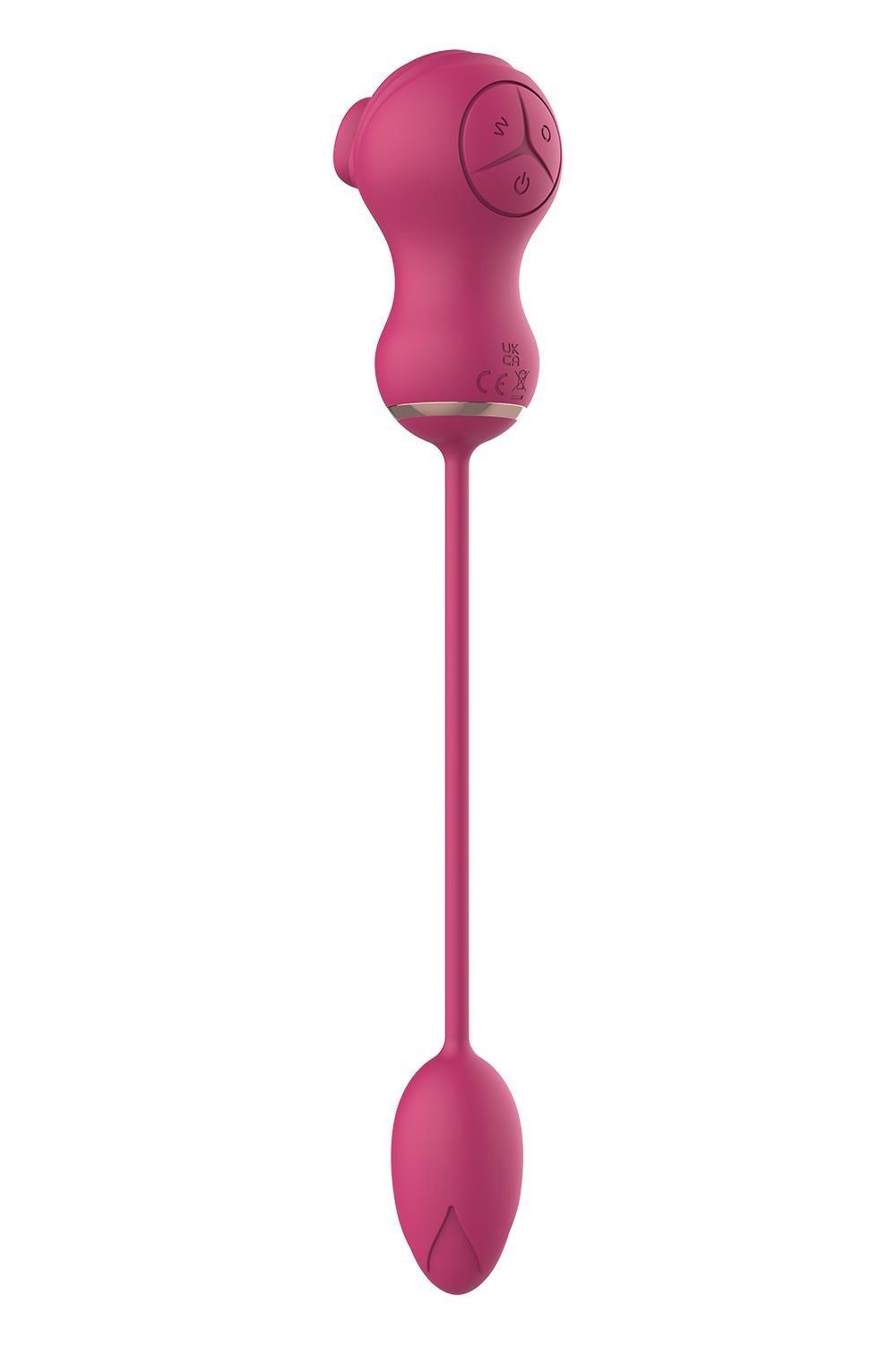 Гнучкий подвійний стимулятор та вібраційне яйце Dream Toys Essentials, рожевий