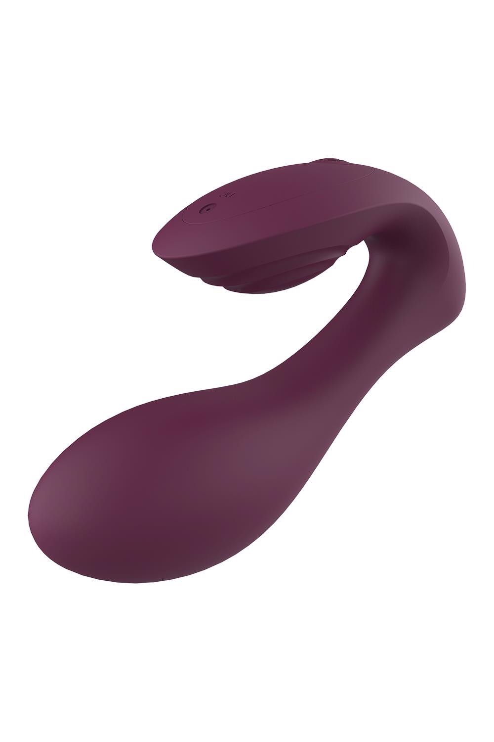 Вібратор подвійний стимуляцією з пультом керування Dream Toys Essentials Ultra Dual Vibe, фіолетовий