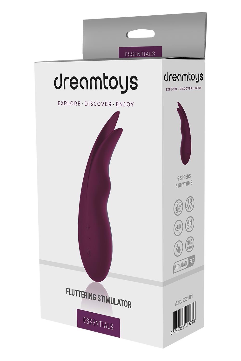 Вибратор для клитора и сосков Dream Toys Essentials Fluttering Stimulator, фиолетовый