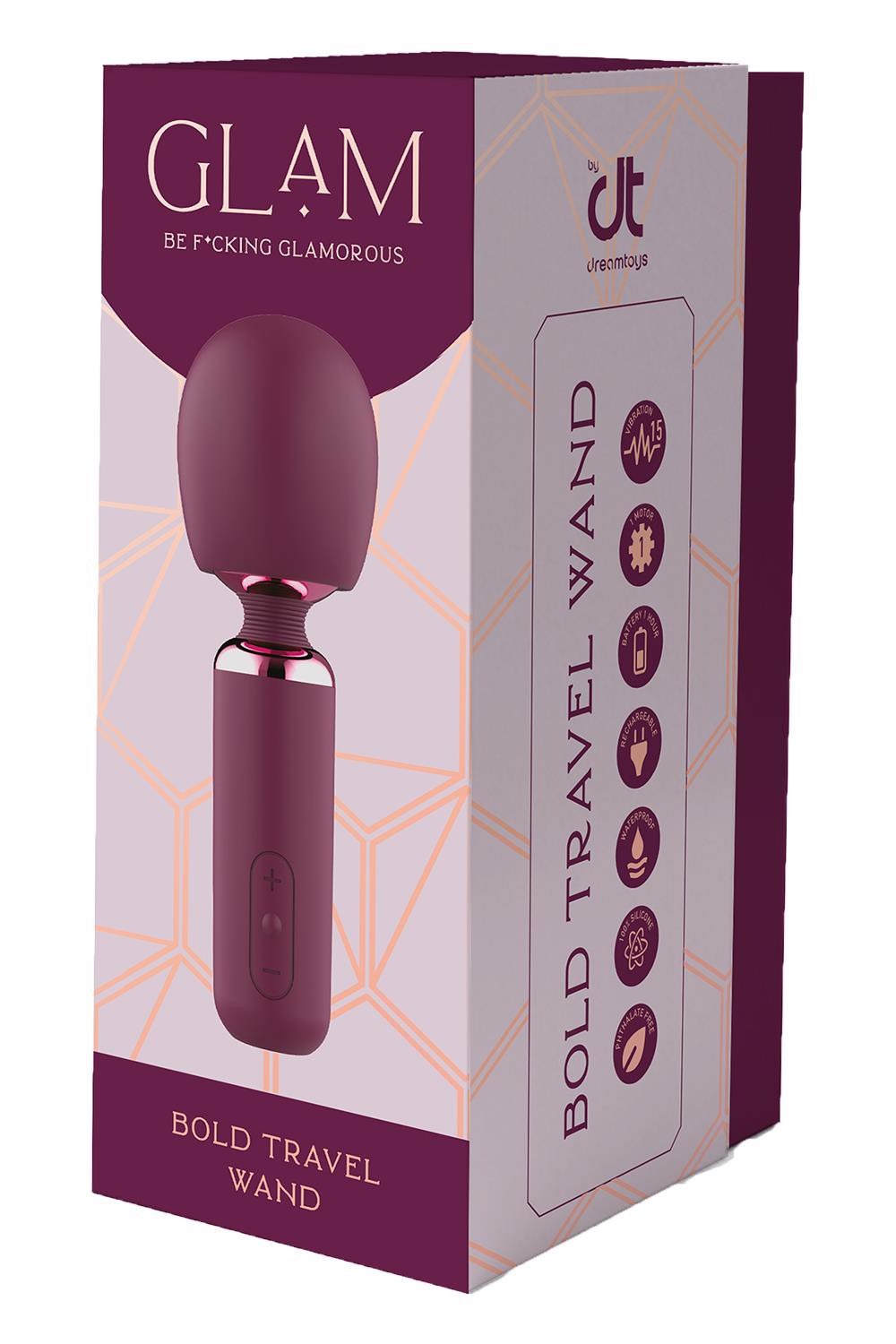 Вібратор мікрофон Deam Toys Glam Bold Travel Wand, фіолетовий