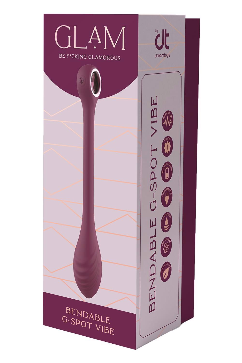 Вібратор для точки G регульований DreamToys Glam, фіолетовий