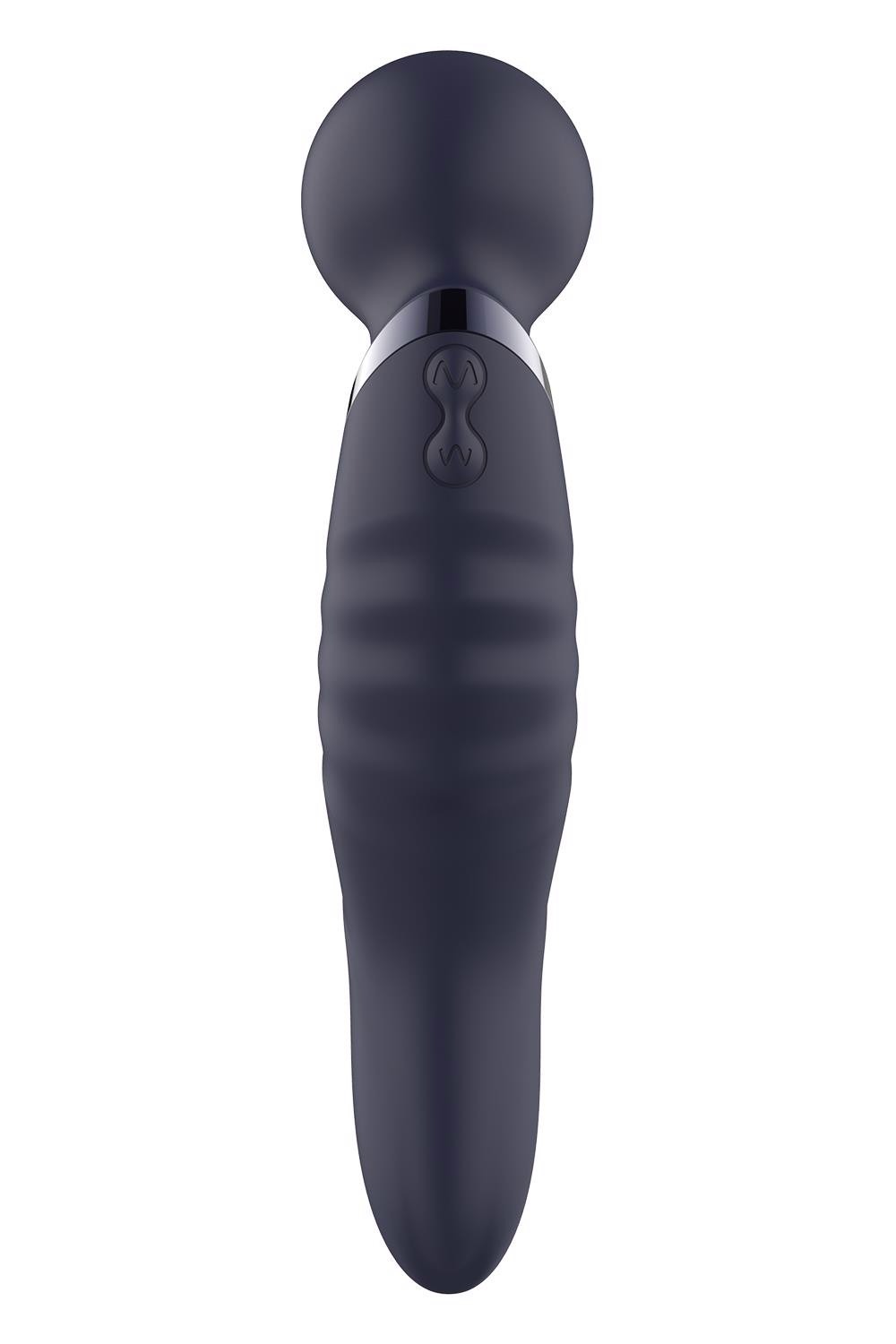 Вібратор мікрофон вигнутий подвійний стимуляції Dream Toys Glam Dual Wand Vibe, фіолетовий