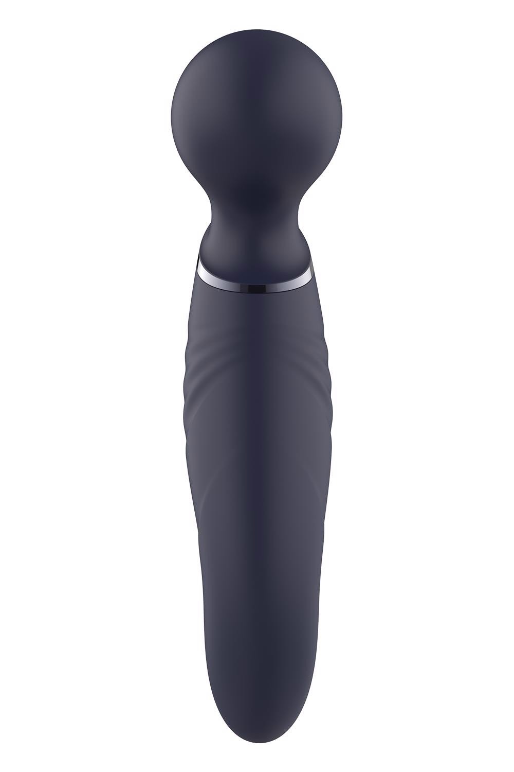 Вібратор мікрофон вигнутий подвійний стимуляції Dream Toys Glam Dual Wand Vibe, фіолетовий
