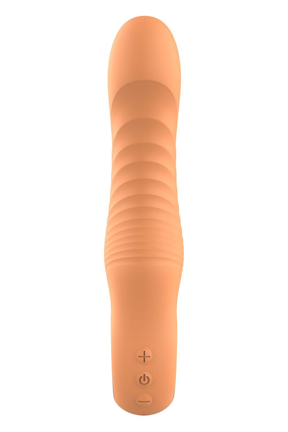 Вибратор ребристый Dream Toys Glam Flexible Ribbed Vibe, оранжевый