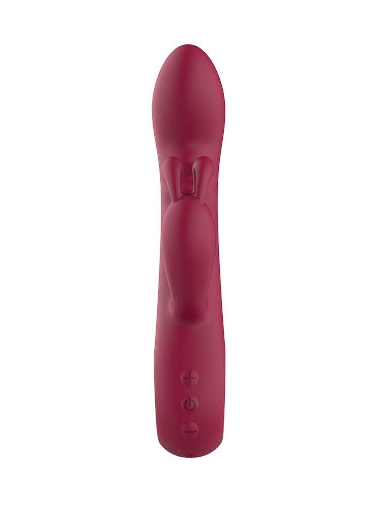 Вібратор кролик рельєфний Dream Toys Glam Rabbit Vibe, червоний